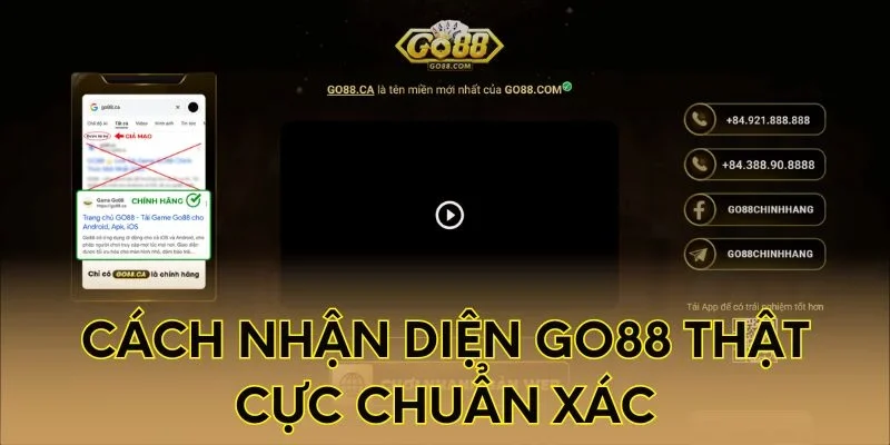 Cách nhận diện Go88 thật cực chuẩn xác